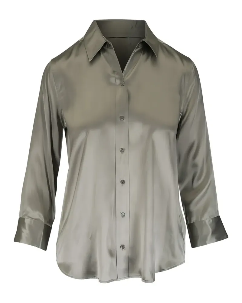 L'Agence Dani satin-finish long-sleeve shirt - Grün Grün