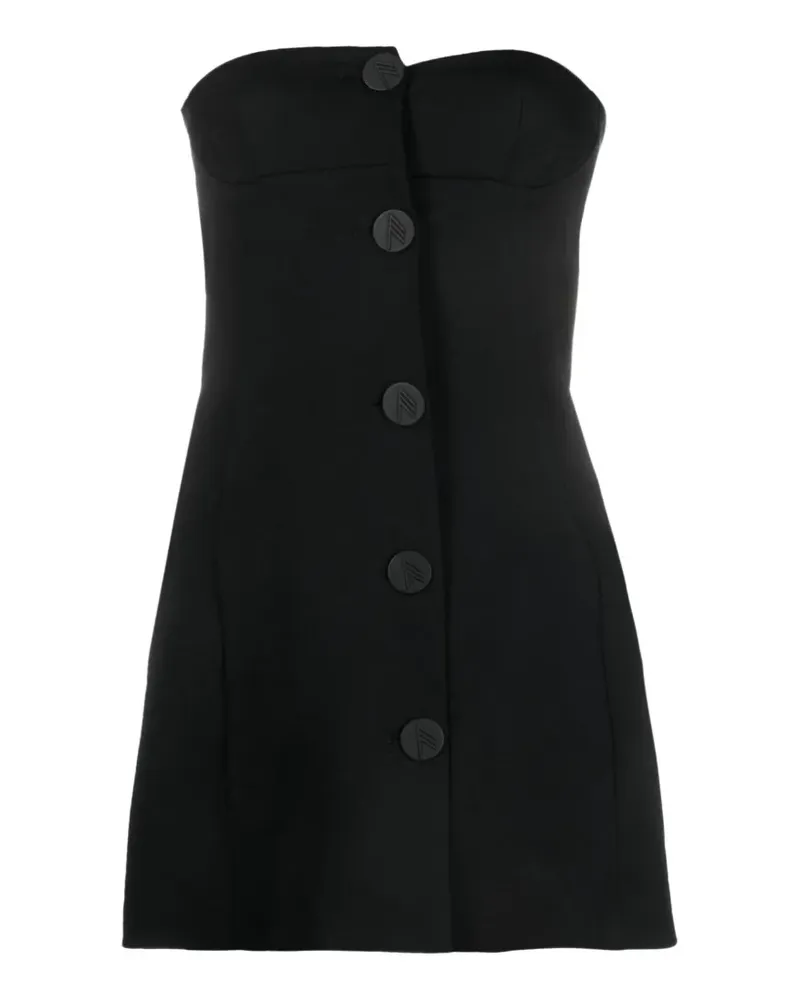 ATTICO Bustier-Minikleid mit Knöpfen - Schwarz Schwarz