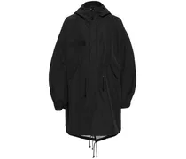drop-shoulder hooded parka coat