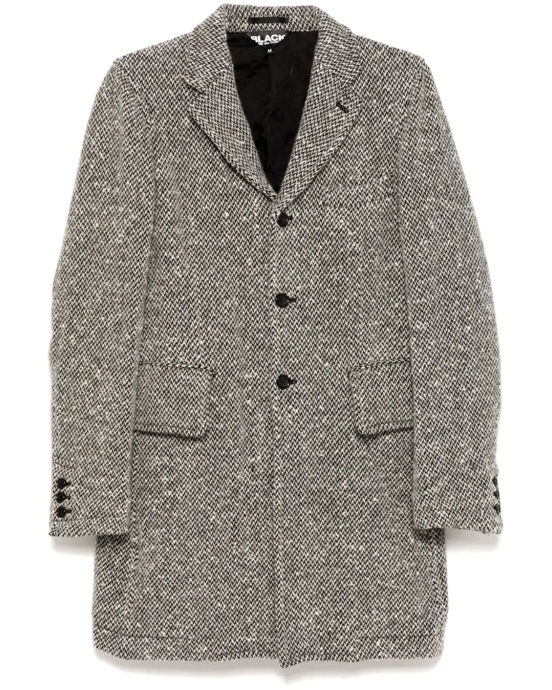 Comme des Garçons Mantel mit Fischgrätenmuster - Grau Grau