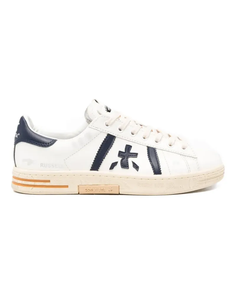 Premiata Russell logo-patch sneakers - Nude Nude