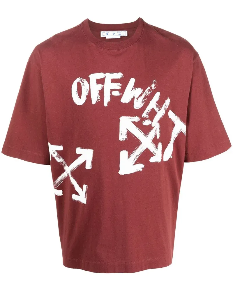 OFF-WHITE T-Shirt mit Arrows-Print - Braun Braun