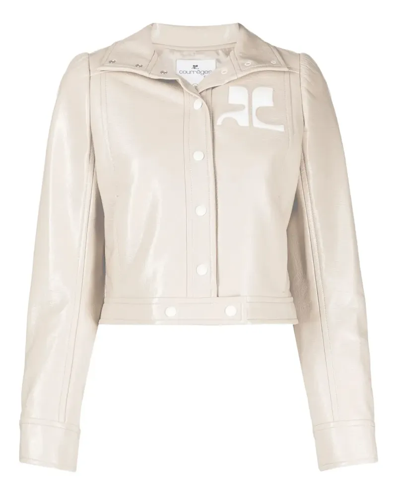 Courrèges logo-detail jacket - Nude Nude