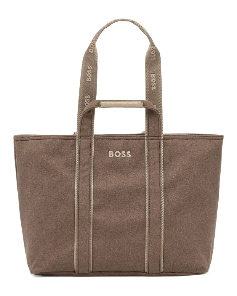 HUGO BOSS logo-detail tote bag - Braun Braun