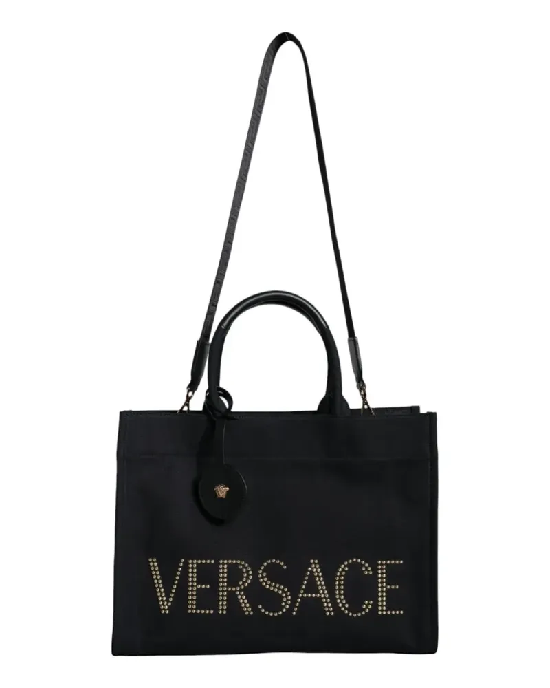 Versace Handtasche mit Logo - Schwarz Schwarz