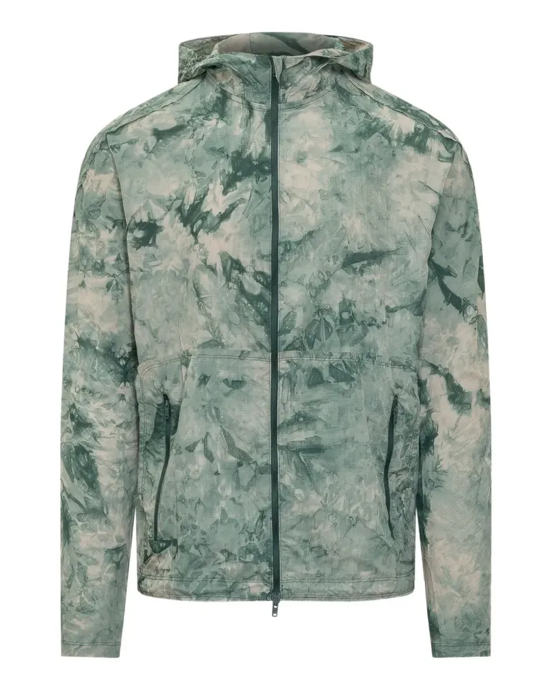 Y-3 hooded print jacket - Grün Grün