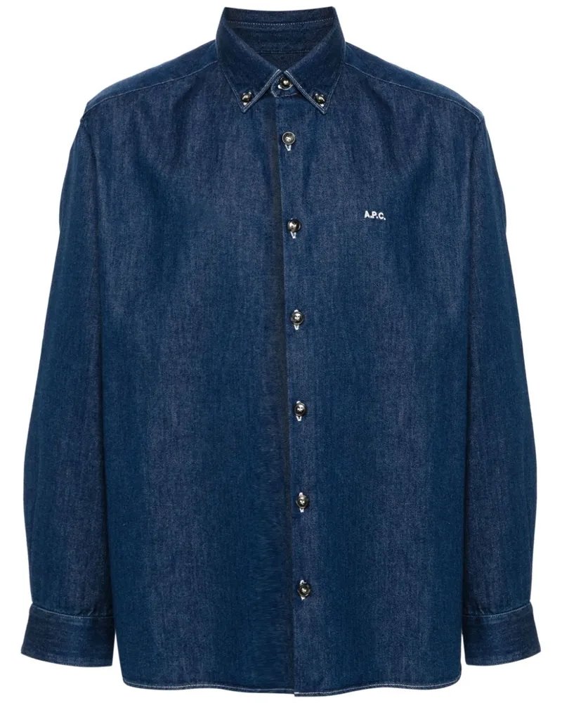 A.P.C. Mathias Hemd - Blau Blau