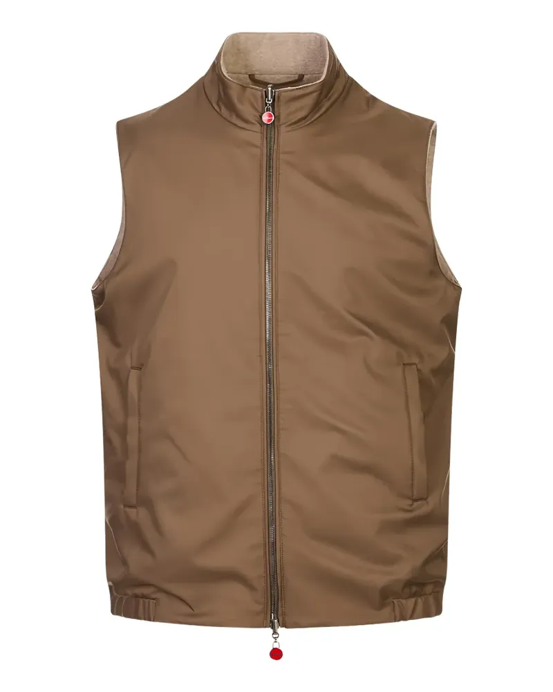 Kiton reversible zip-fastening vest - Braun Braun