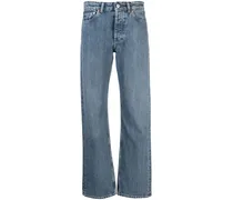 Halbhohe Linear Straight-Leg-Jeans