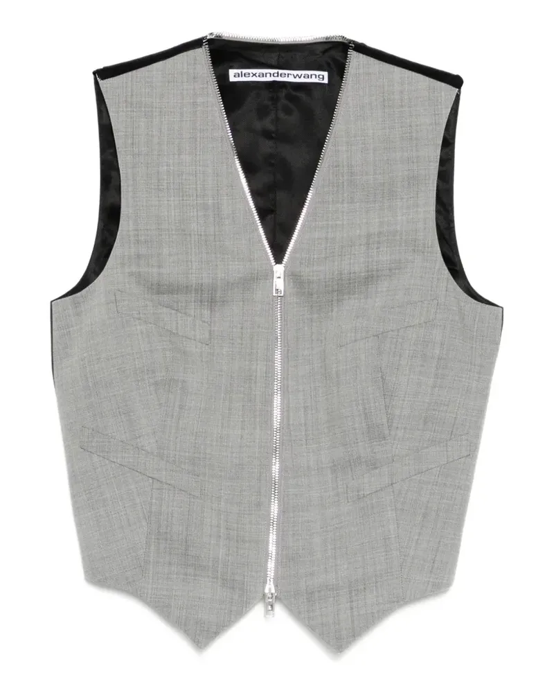 Alexander Wang tailored zipper vest - Grau Grau