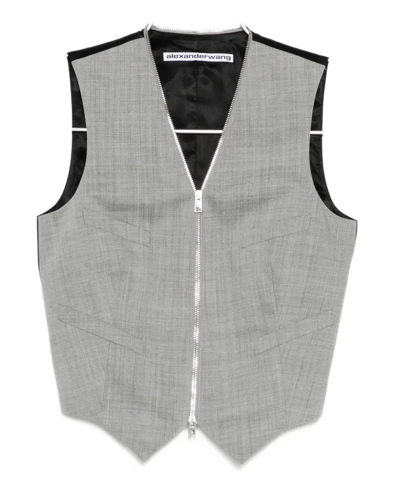 Alexander Wang tailored zipper vest - Grau Grau