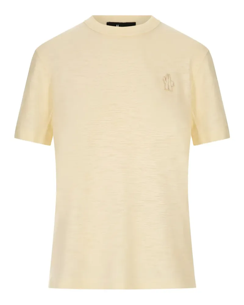 Moncler logo-patch T-shirt - Gelb Gelb