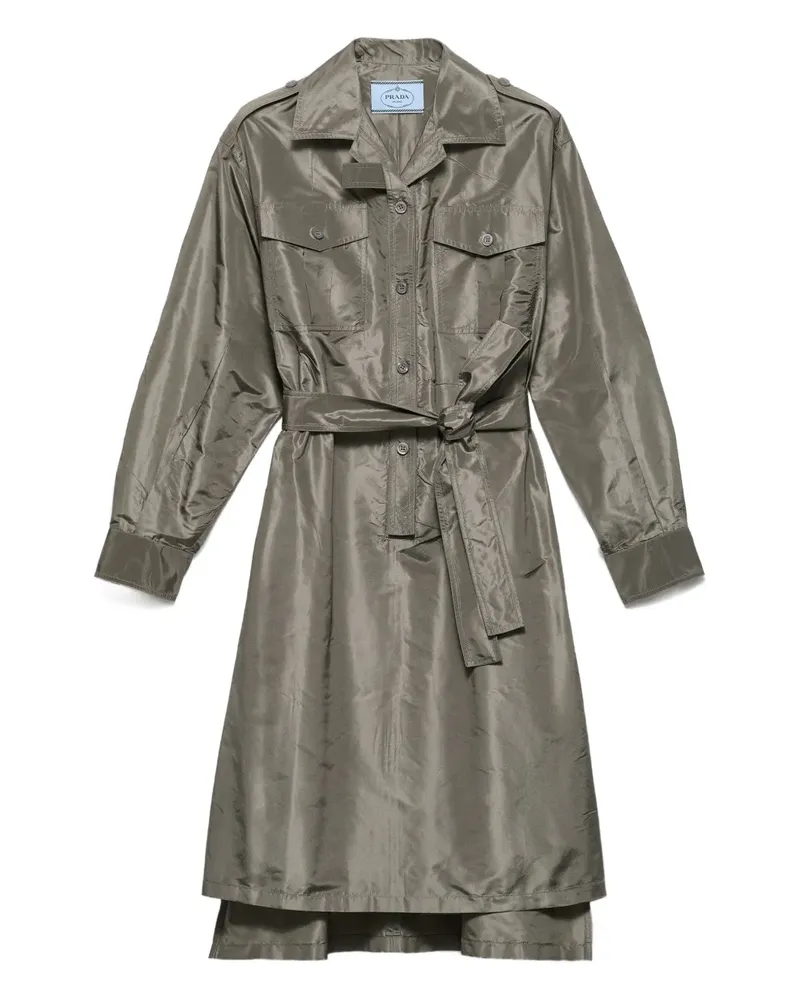 Prada Midikleid aus Taft - Grün Grün