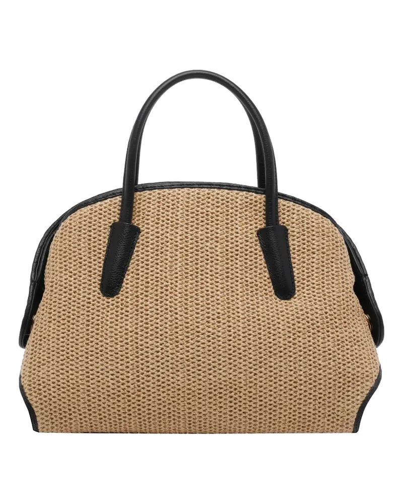 Coccinelle Tylde woven tote bag - Nude Nude