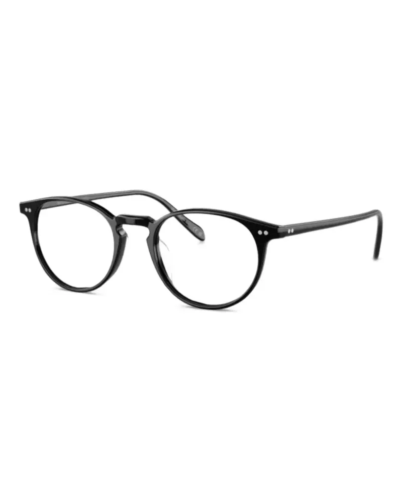 Oliver Peoples Brille mit rundem Gestell - Schwarz Schwarz
