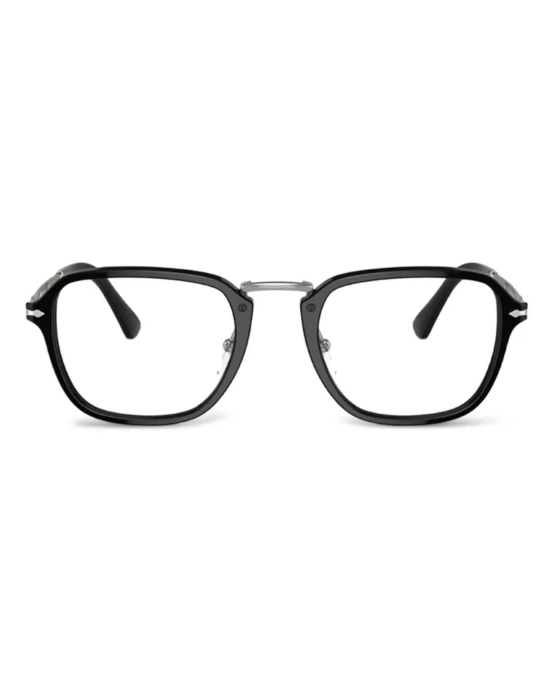 Persol Eckige Brille - Schwarz Schwarz