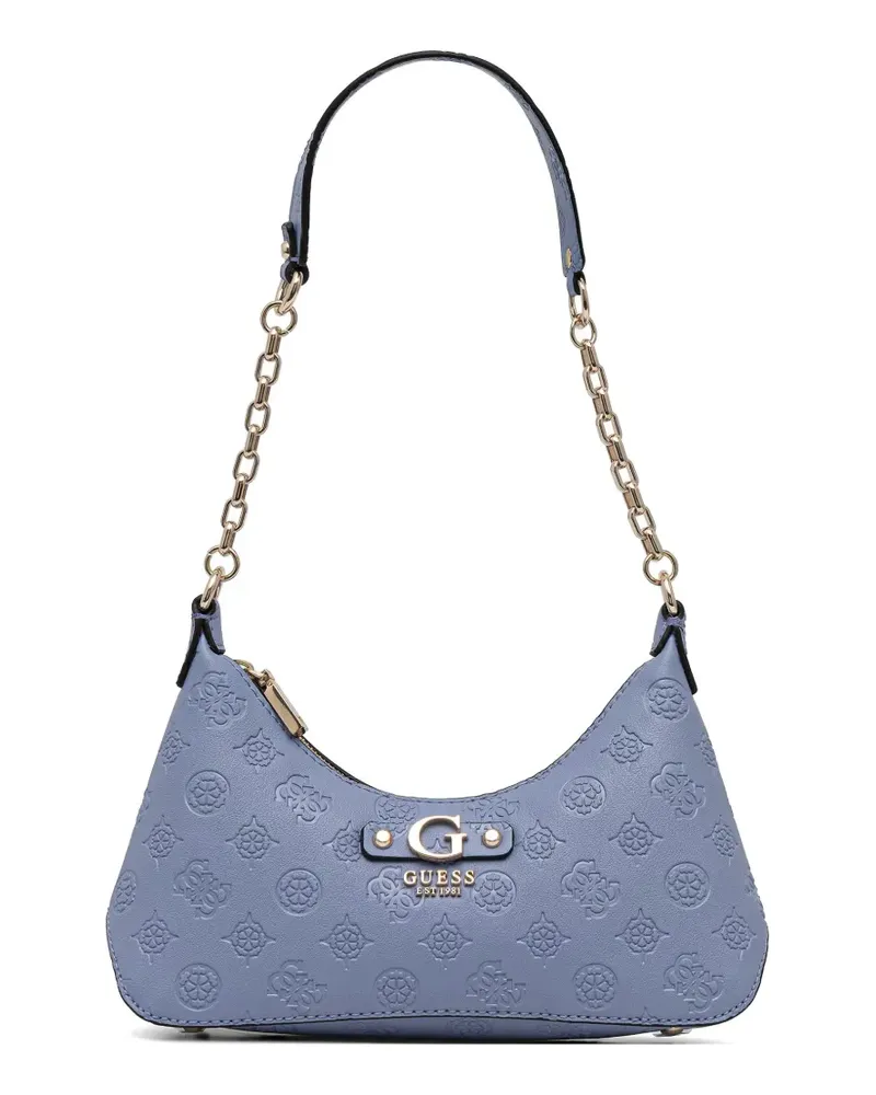 Guess Schultertasche mit Logo-Prägung - Blau Blau