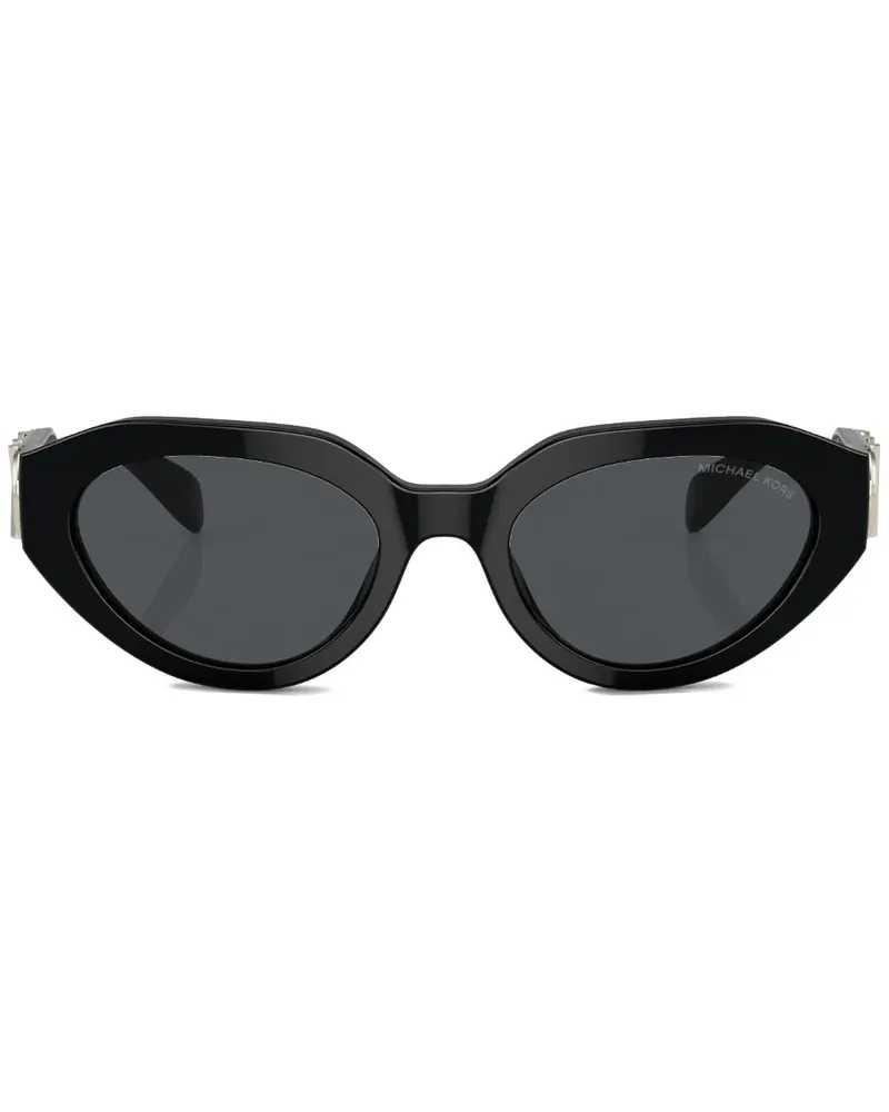 Michael Kors Sonnenbrille mit ovalem Gestell - Schwarz Schwarz