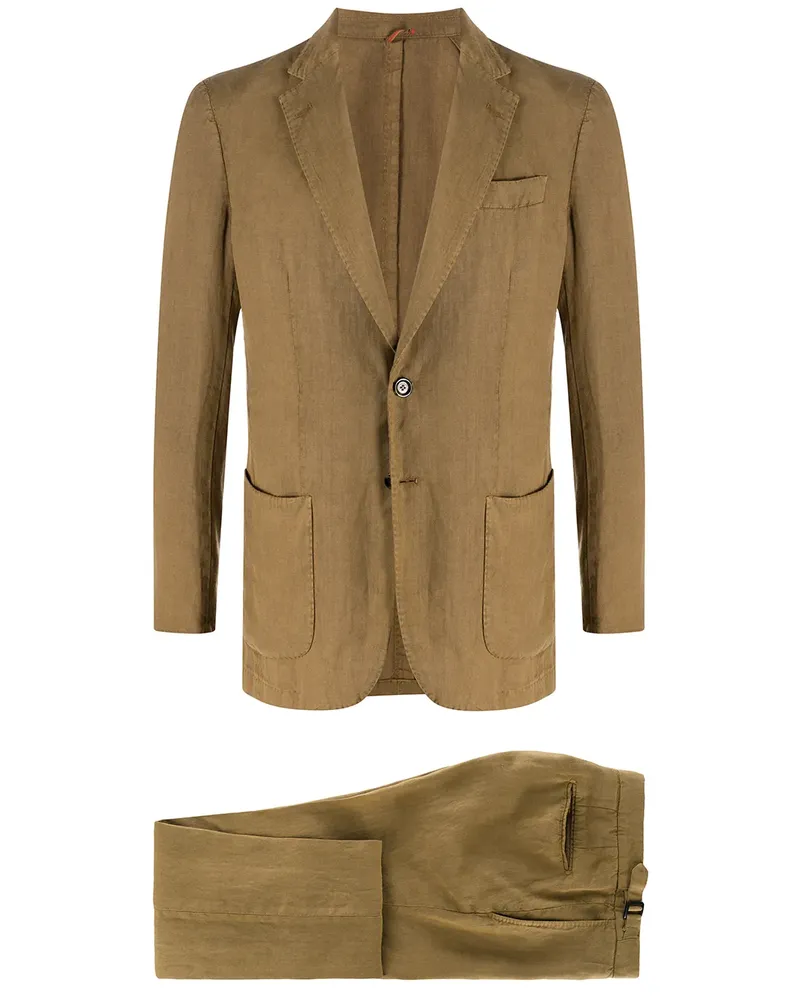 Dell'oglio Einreihiger Anzug aus Leinen - Braun Braun