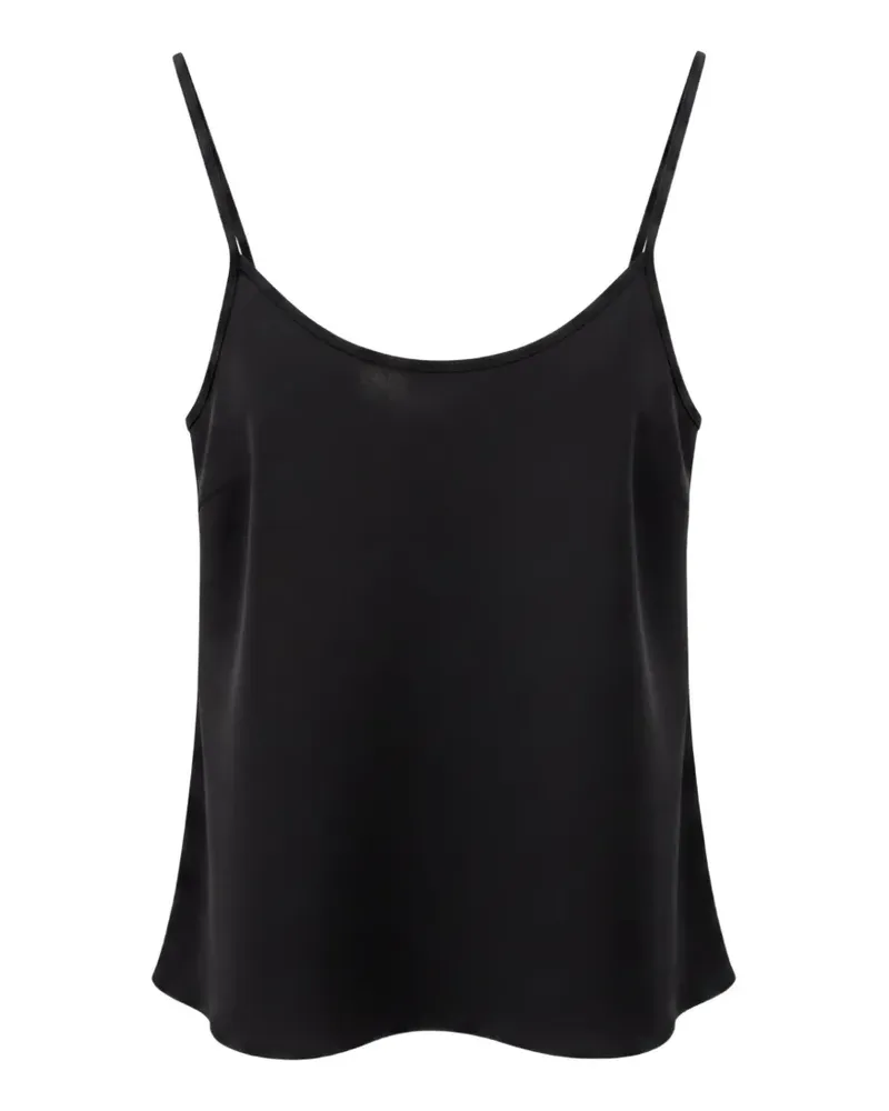 Black Label Top mit Spaghettiträgern - Schwarz Schwarz