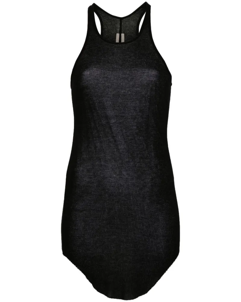 Rick Owens Geripptes Tanktop - Schwarz Schwarz