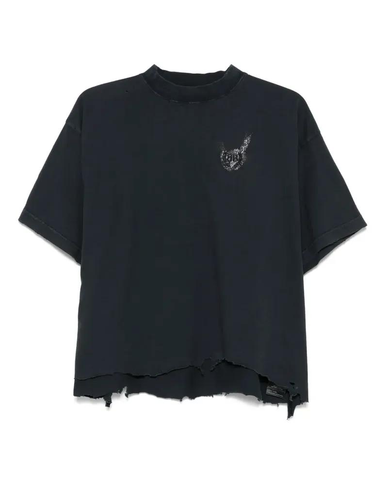 Balenciaga Ausgeblichenes T-Shirt - Schwarz Schwarz