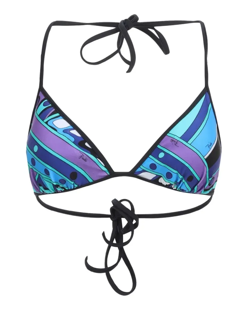 Emilio Pucci Bikinioberteil mit geometrischem Print - Blau Blau