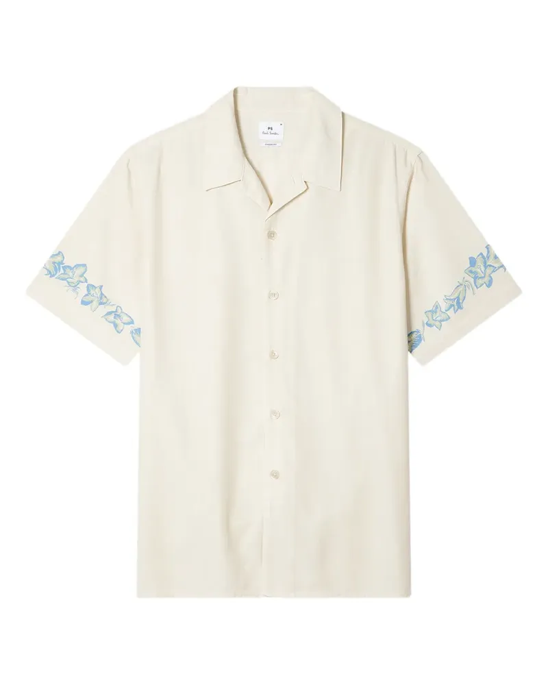 Paul Smith Hemd mit Blumenverzierung - Nude Nude