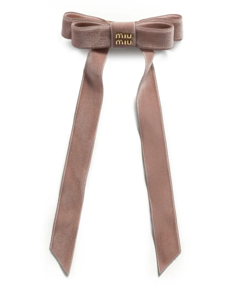 Miu Miu Haarspange mit Logo - Rosa Rosa