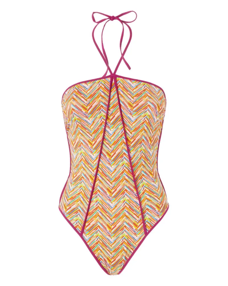 Missoni Badeanzug mit Zickzackmuster - Orange Orange