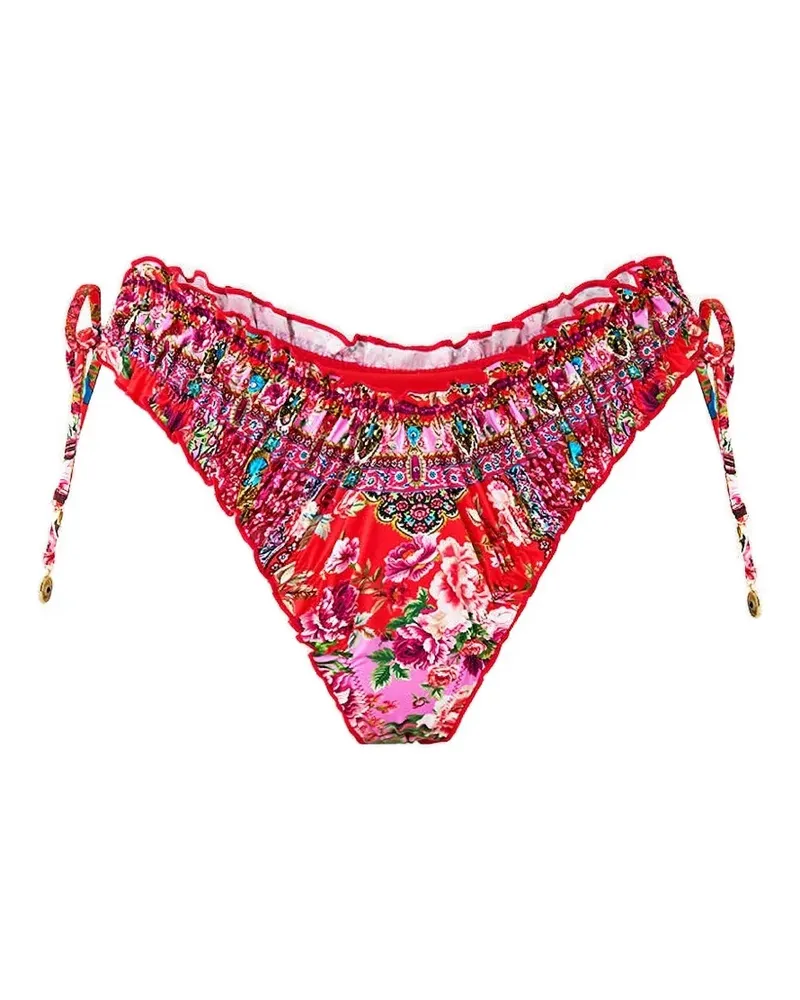 Camilla Ruched Skimpy tie-detail bikini bottom - Rot Rot