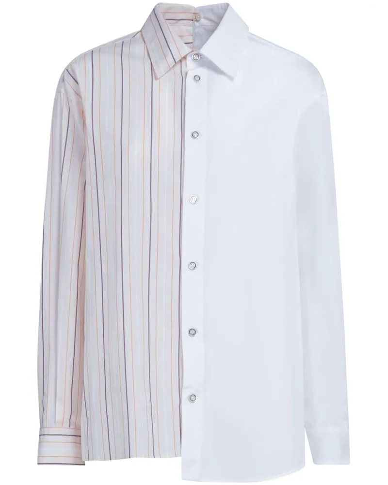 Marni Asymmetrisches Hemd mit Streifen - Blau Blau