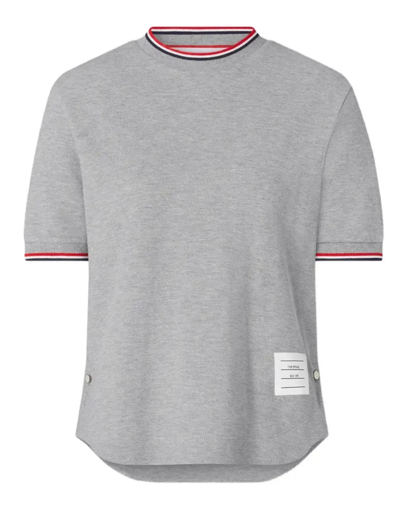 Thom Browne RWB tipping pique T-shirt - Grau Grau
