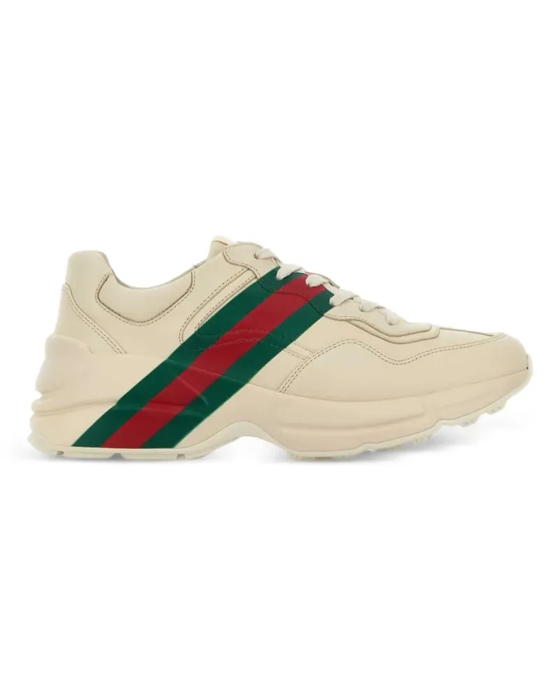 Gucci Rhyton Sneakers mit Streifen - Nude Nude