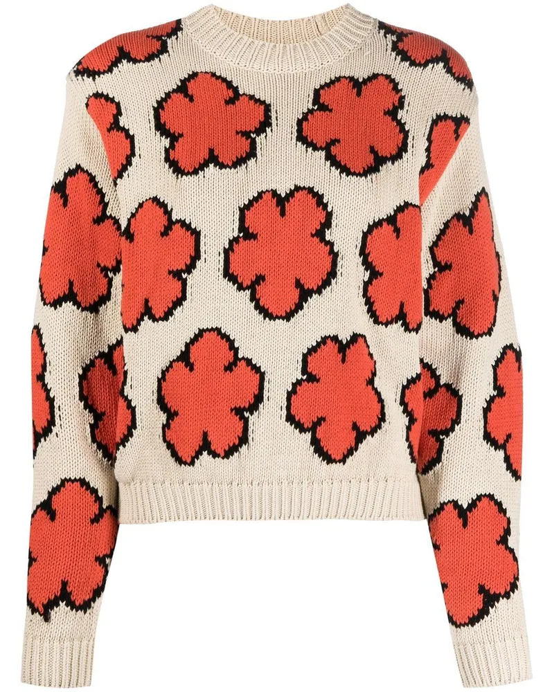Kenzo Boke Flower Intarsien-Pullover - Nude Nude