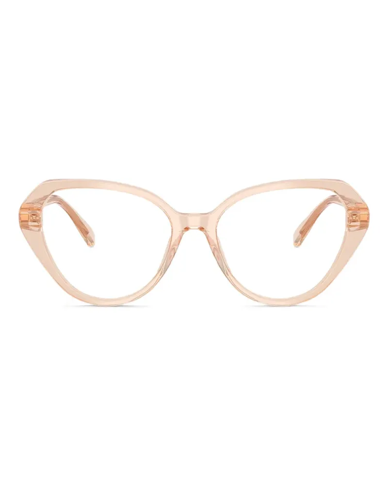 Swarovski Cat-Eye-Brille mit Kristallen - Nude Nude