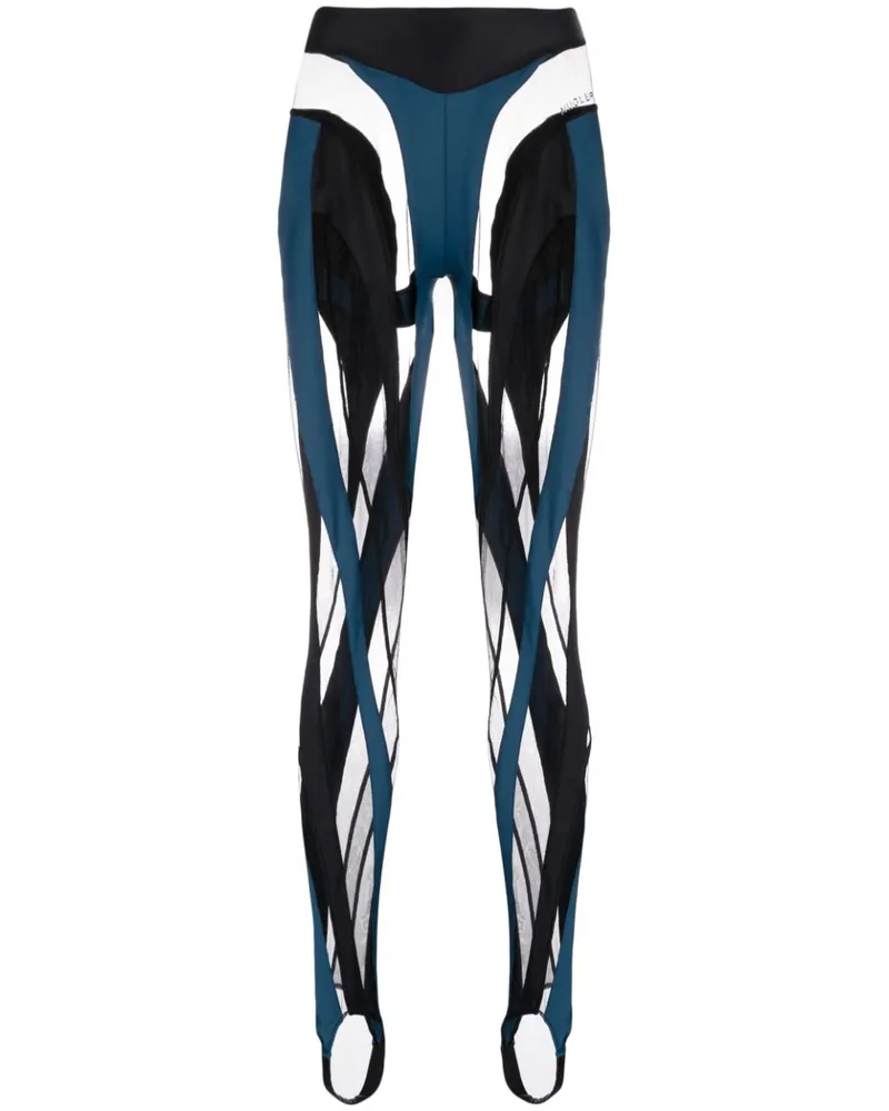 Thierry Mugler Spiral Leggings - Blau Blau