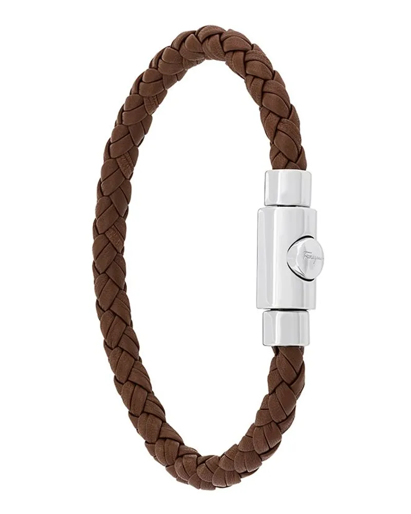 Ferragamo thin woven bracelet Braun