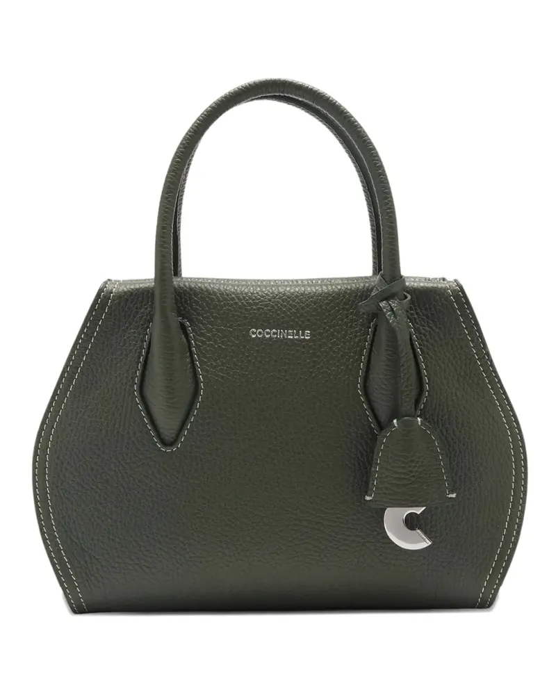 Coccinelle top handle logo charm tote bag - Grün Grün