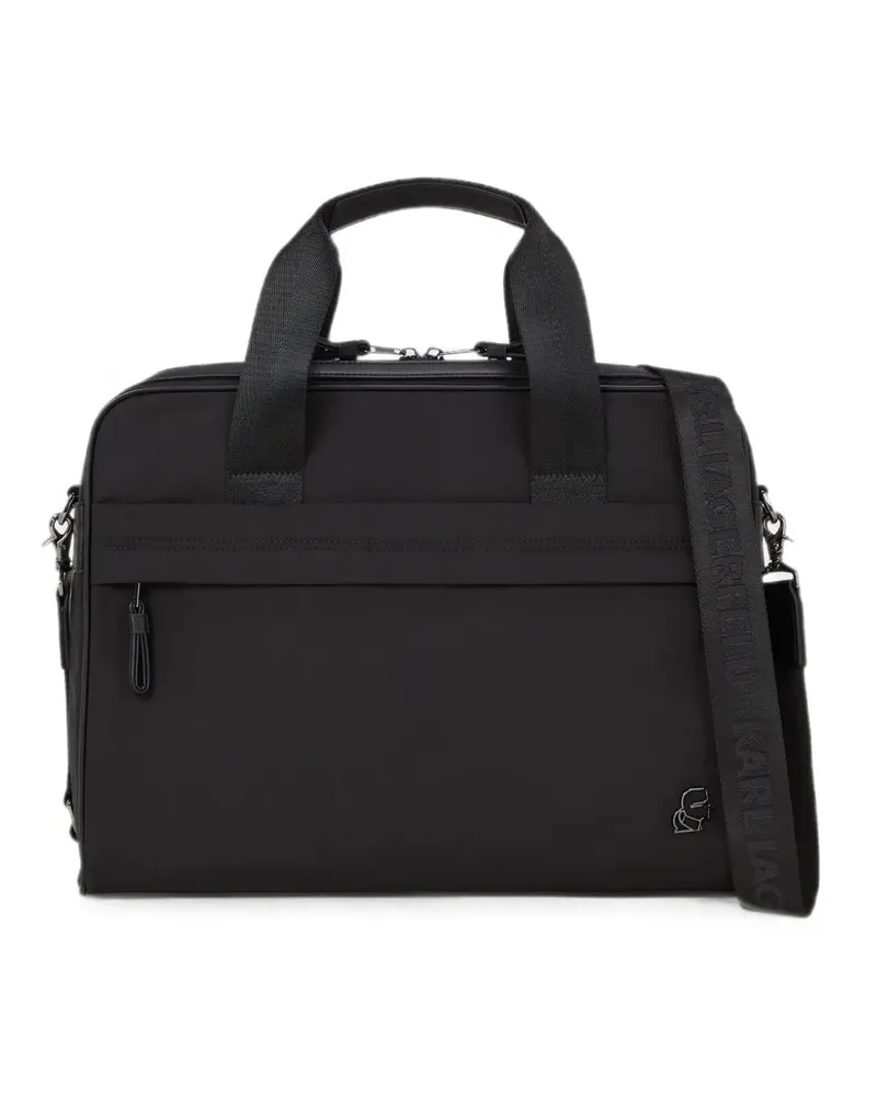 Karl Lagerfeld K/Kameo Laptoptasche mit Logo-Applikation - Schwarz Schwarz