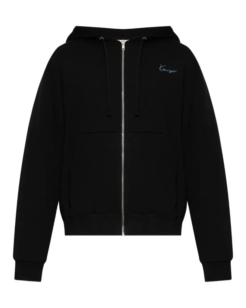 Kenzo Kapuzenjacke mit Logo-Stickerei - Schwarz Schwarz