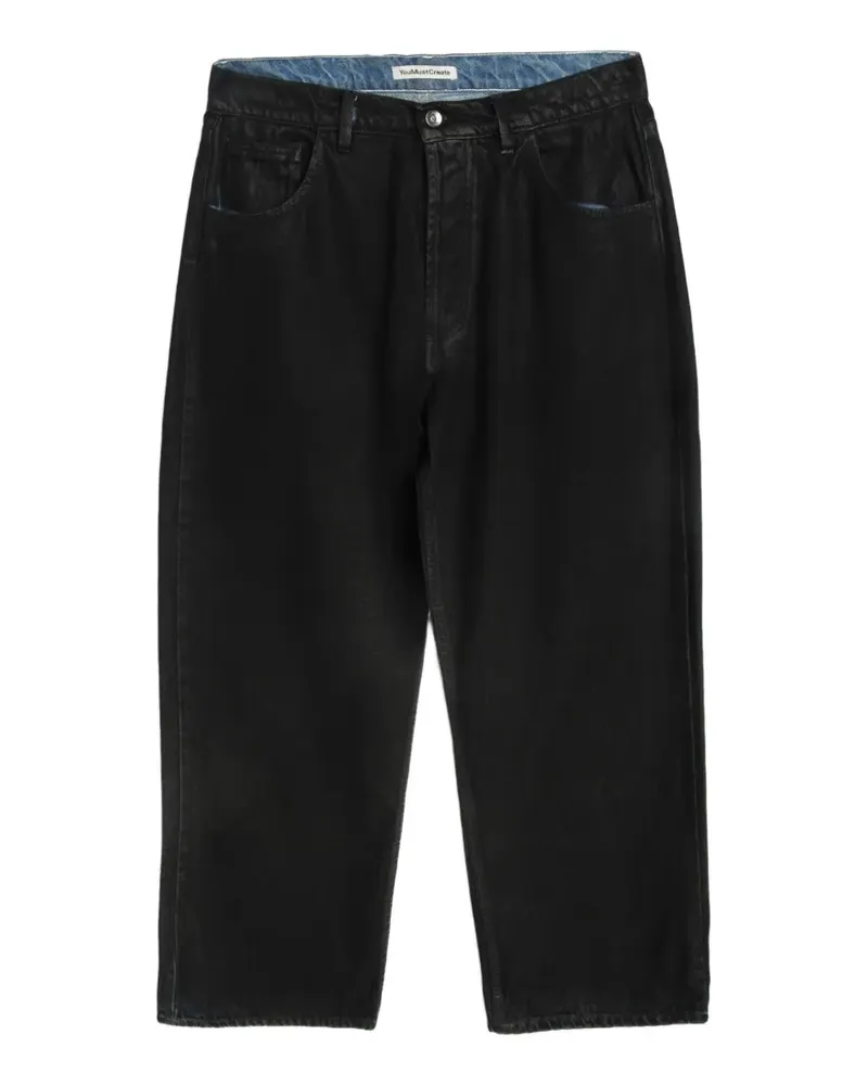 YMC Bez cotton jeans - Schwarz Schwarz