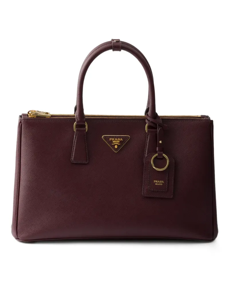 Prada Große Galleria Tasche aus Saffiano-Leder - Rot Rot