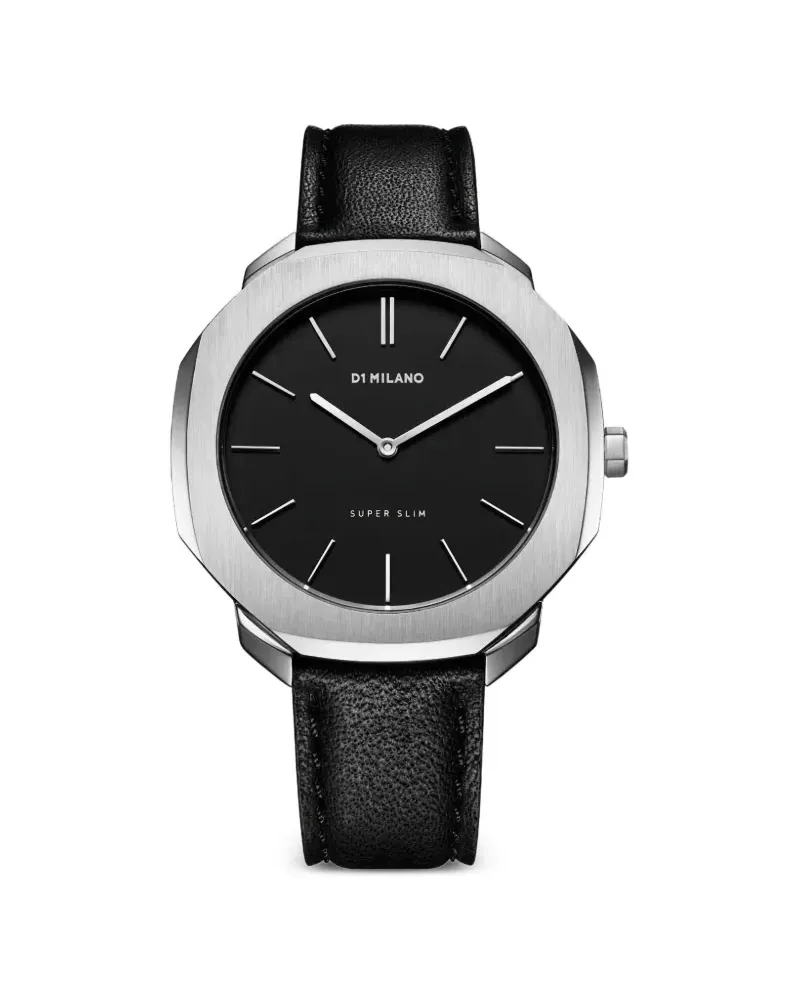 D1 Milano Super Slim 41mm - Schwarz Schwarz
