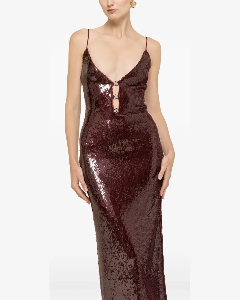 NISSA Maxikleid mit Kristallen - Rot Rot