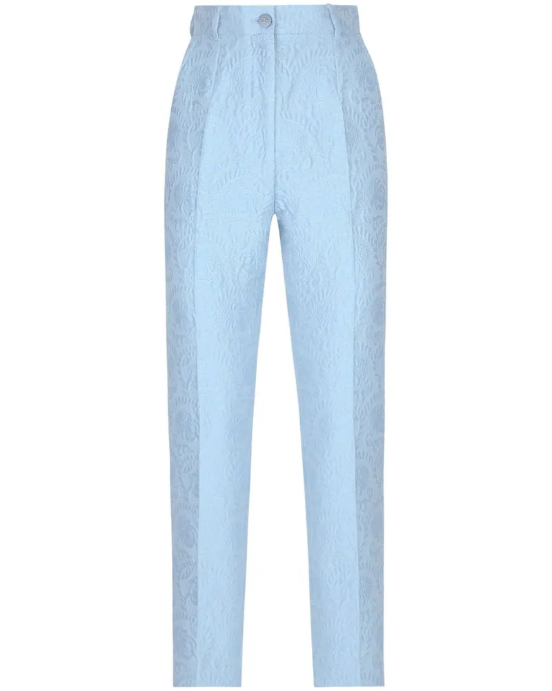 Dolce & Gabbana Klassische Jacquard-Hose - Blau Blau