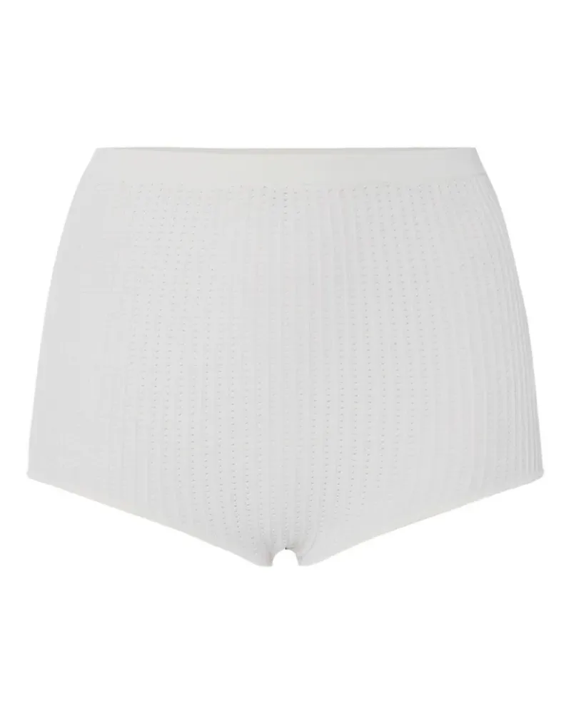 Elisabetta Franchi ribbed-knit shorts - Weiß Weiß