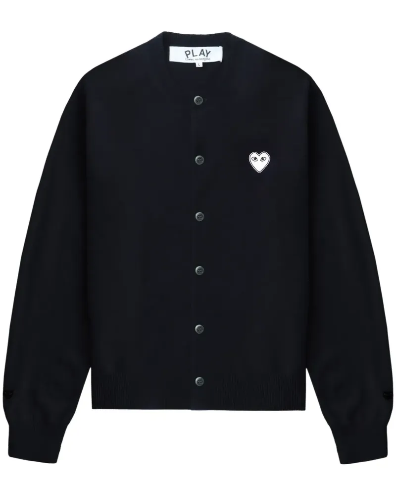 Comme des Garçons Cardigan mit Herzapplikation - Blau Blau