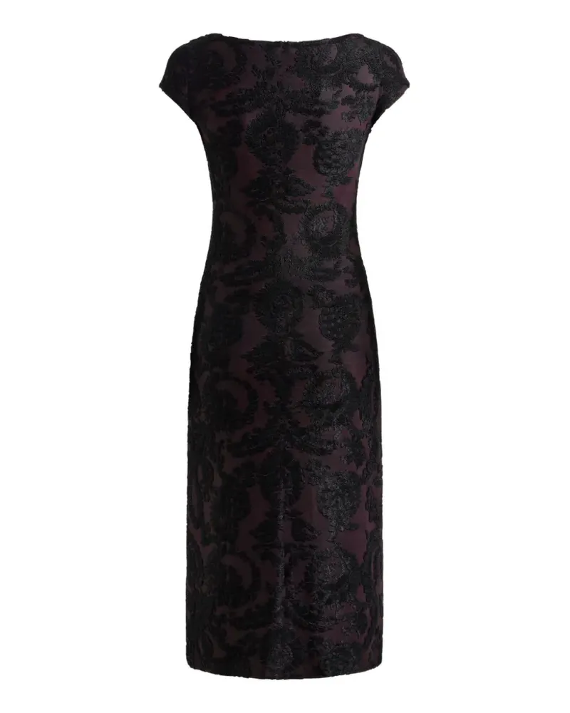 Etro Midikleid aus Chenille-Jacquard mit Paisley-Blattmotiv - Schwarz Schwarz