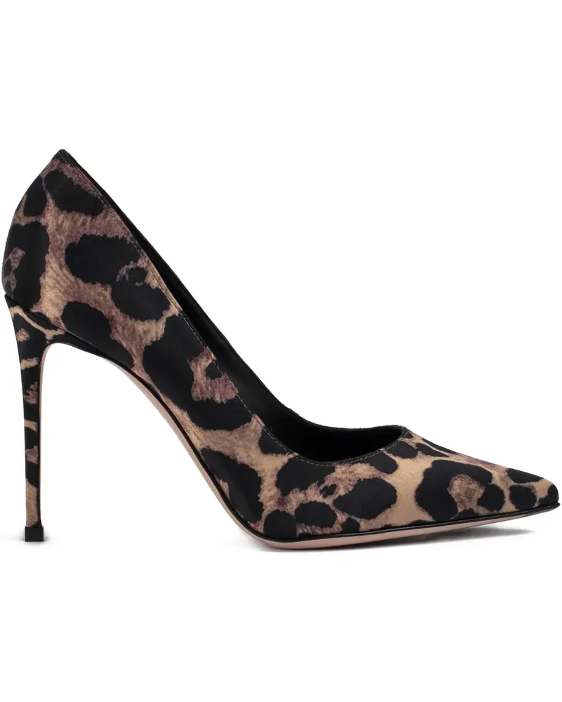 Le Silla Spitze Eva Pumps mit Leoparden-Print 100mm - Nude Nude